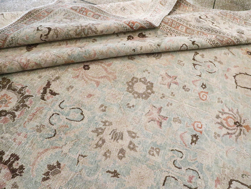 Antique Persian Tabriz Room Size Carpet, No.18667 - Gss