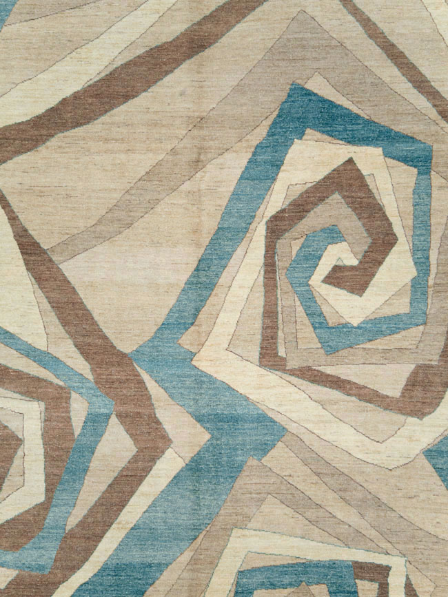 Modernist Persian Tabriz Room Size Carpet, No.18677 - Gss