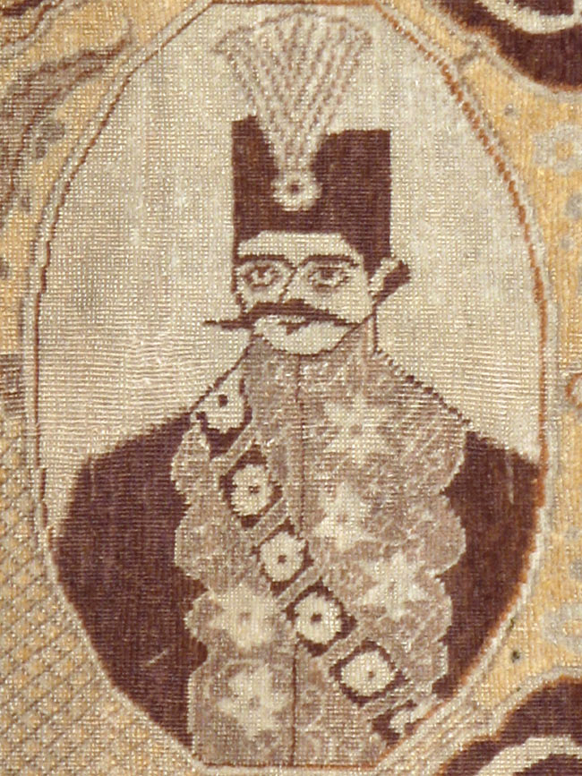 Antique Persian Tabriz Pictorial Rug, No.18682 - Gss