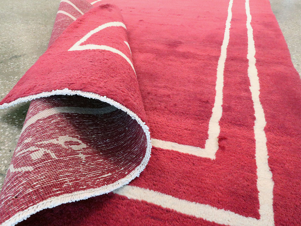 Vintage Persian Mashad Modernist Runner, No.18686 - Gss