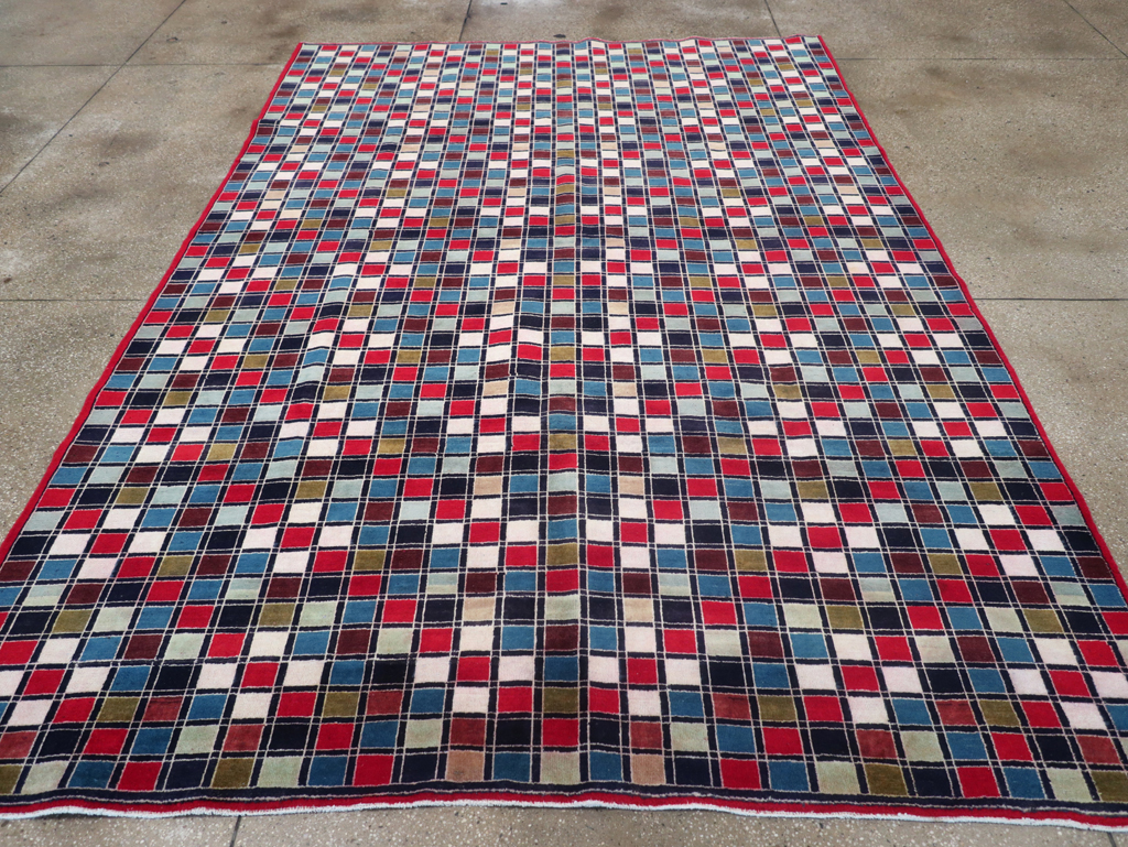 Vintage Persian Kashan Art Deco Rug, No.18687 - Gss