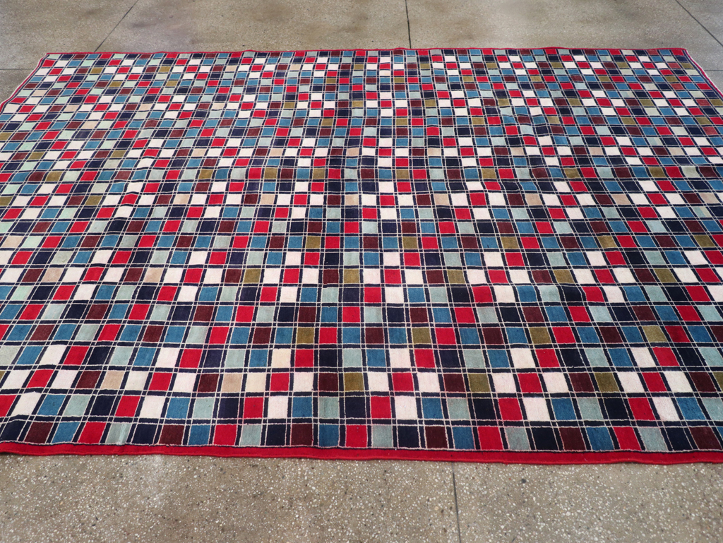 Vintage Persian Kashan Art Deco Rug, No.18687 - Gss