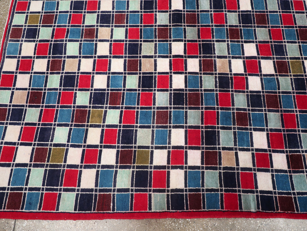 Vintage Persian Kashan Art Deco Rug, No.18687 - Gss