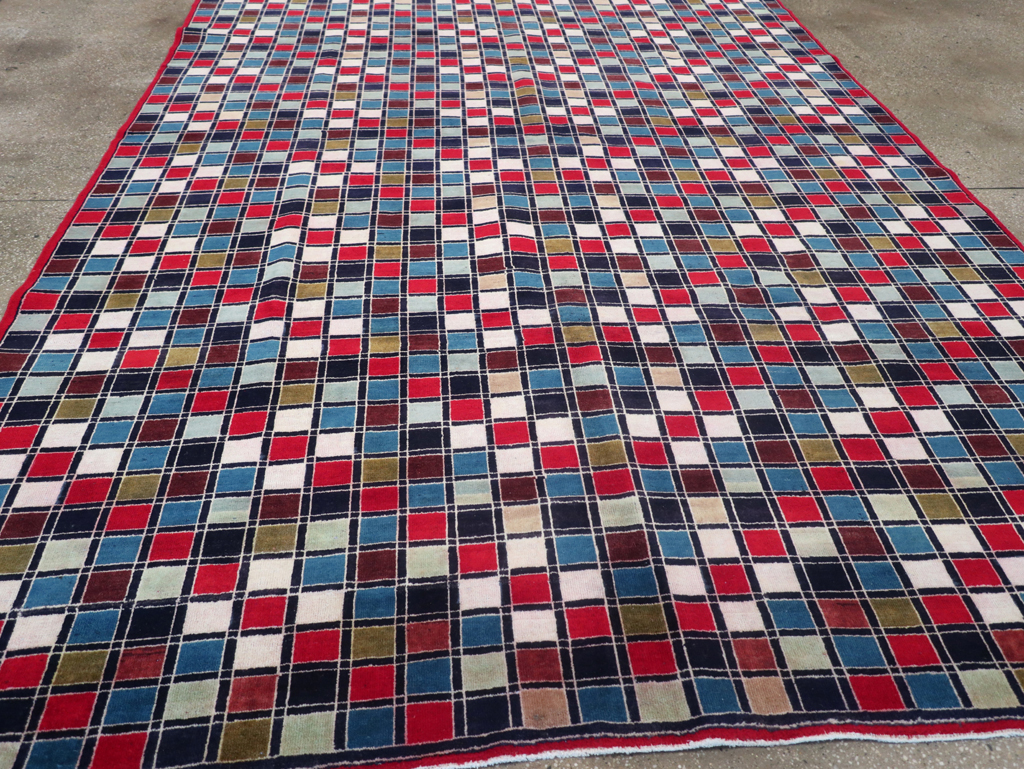 Vintage Persian Kashan Art Deco Rug, No.18687 - Gss