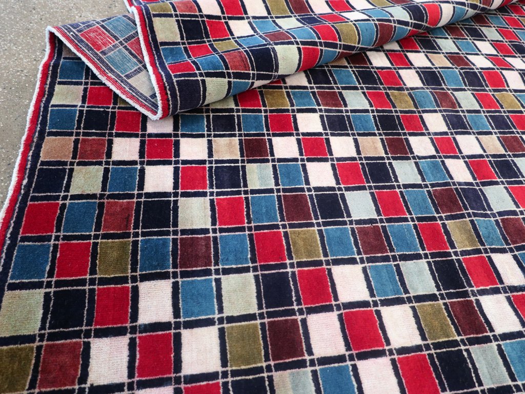 Vintage Persian Kashan Art Deco Rug, No.18687 - Gss