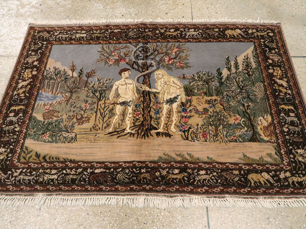 Vintage Turkish Sivas Pictorial Rug, No.18696 - Gss
