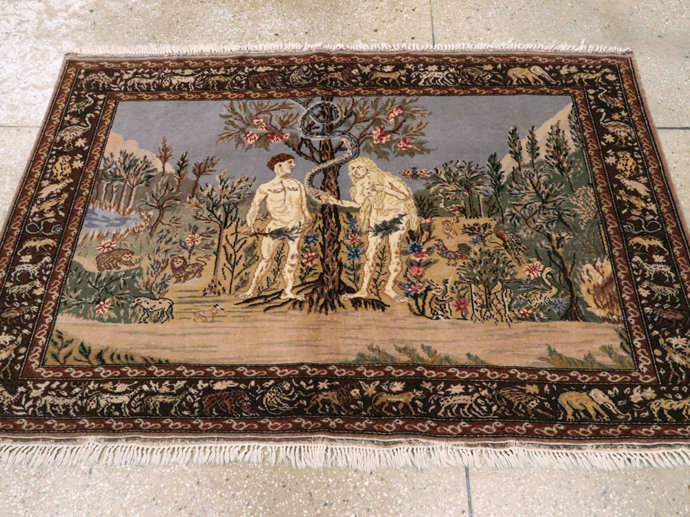 Vintage Turkish Sivas Pictorial Rug, No.18696 - Gss