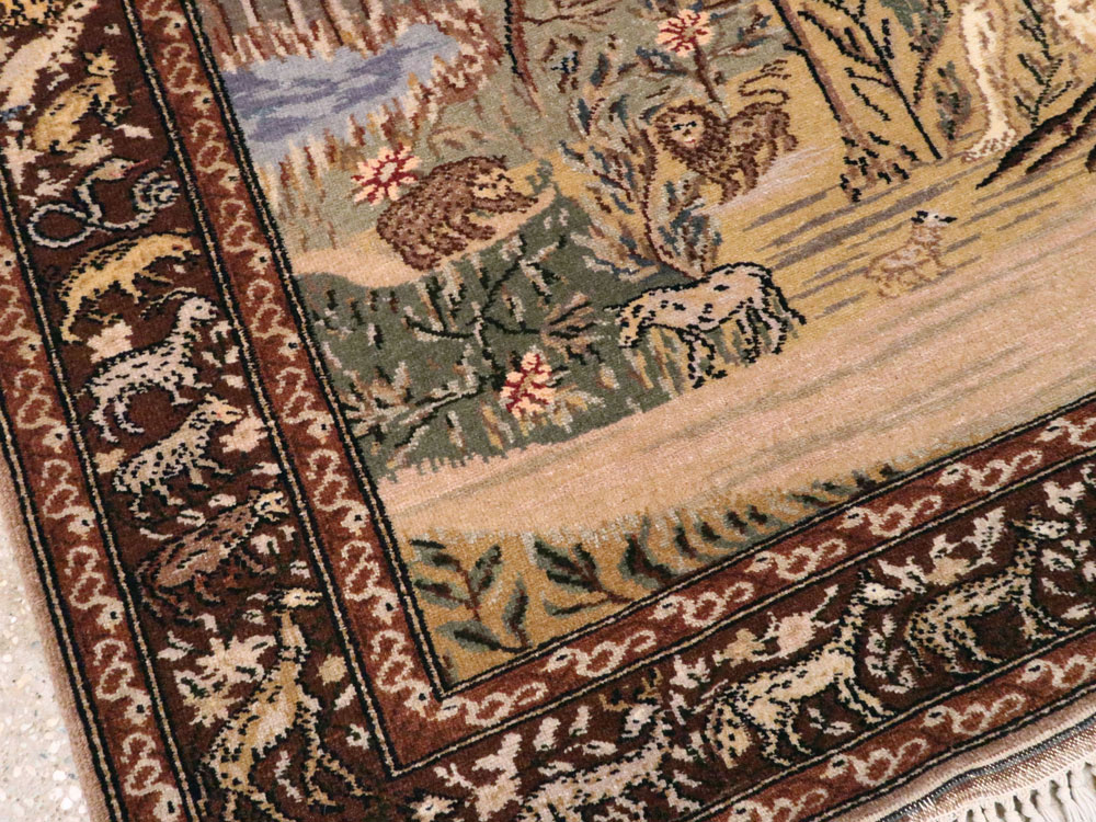 Vintage Turkish Sivas Pictorial Rug, No.18696 - Gss