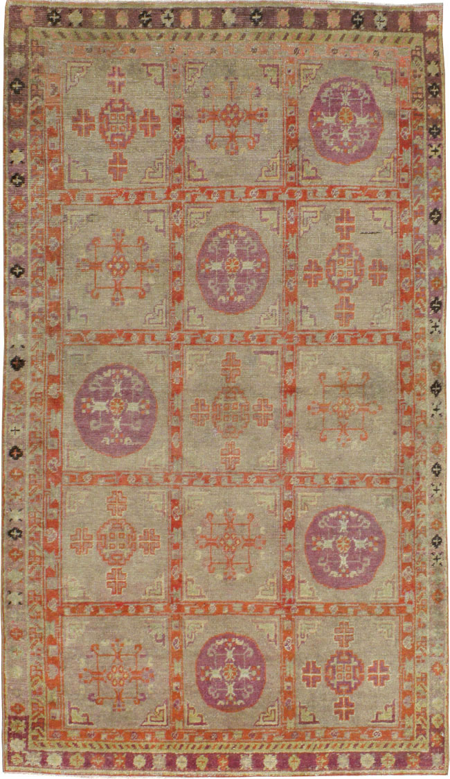 Vintage East Turkestan Khotan Rug, No.18717 - Gss