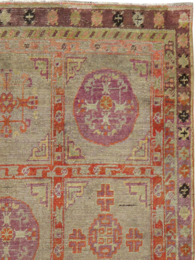 Vintage East Turkestan Khotan Rug, No.18717 - Gss
