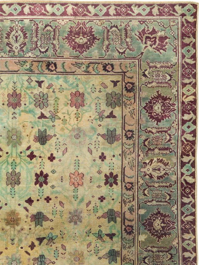 Antique Indian Agra Square Carpet, No.18730 - Gss