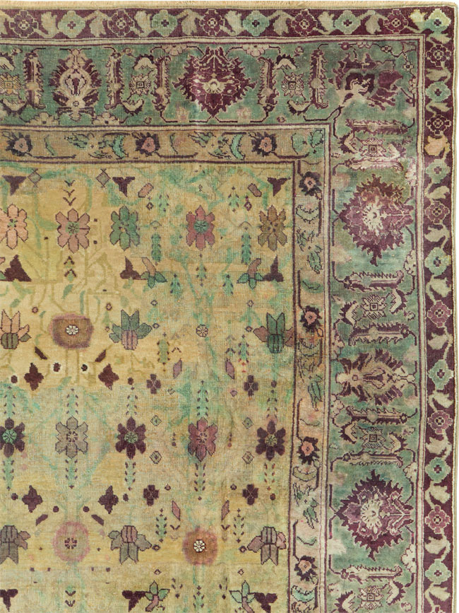 Antique Indian Agra Square Carpet, No.18730 - Gss