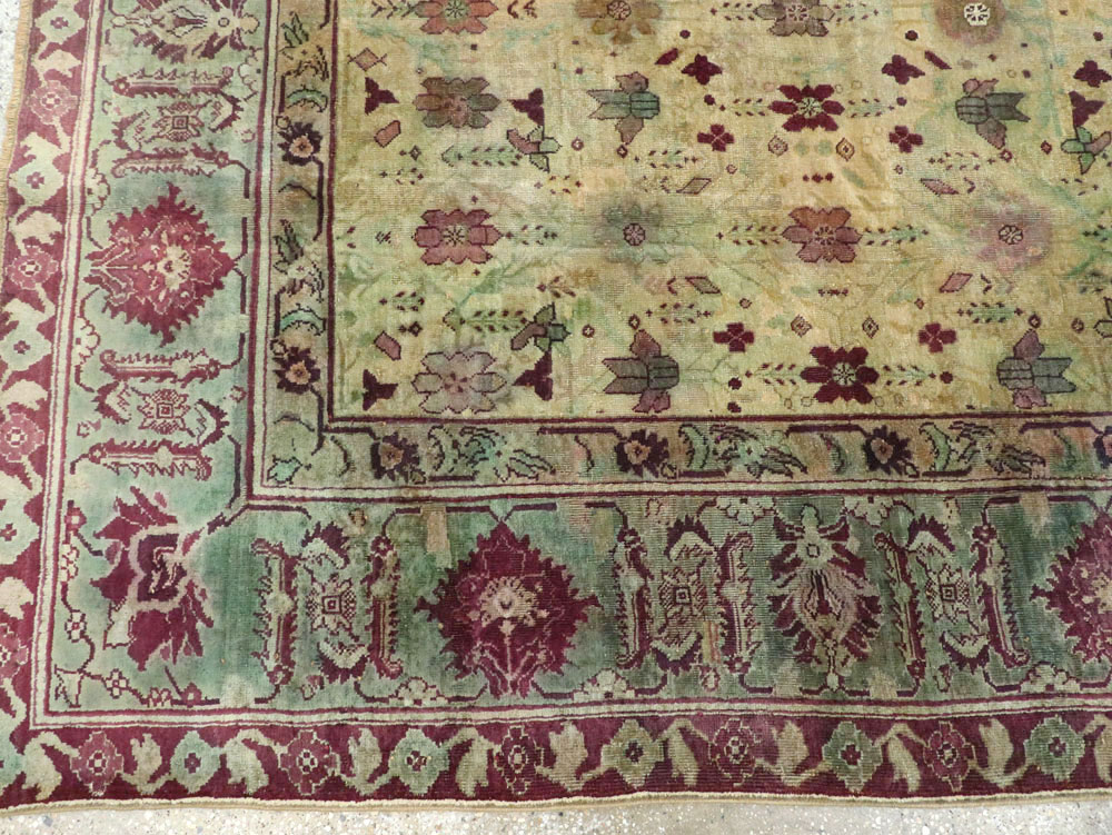 Antique Indian Agra Square Carpet, No.18730 - Gss
