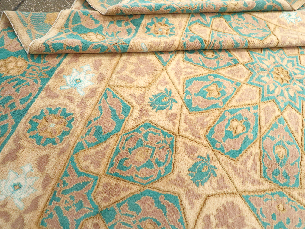 Antique Indian Cotton Agra Carpet, No.18741 - Gss