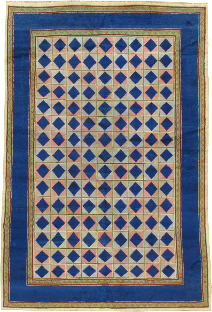 Vintage Indian Art Deco Carpet, No.18745 - Gss