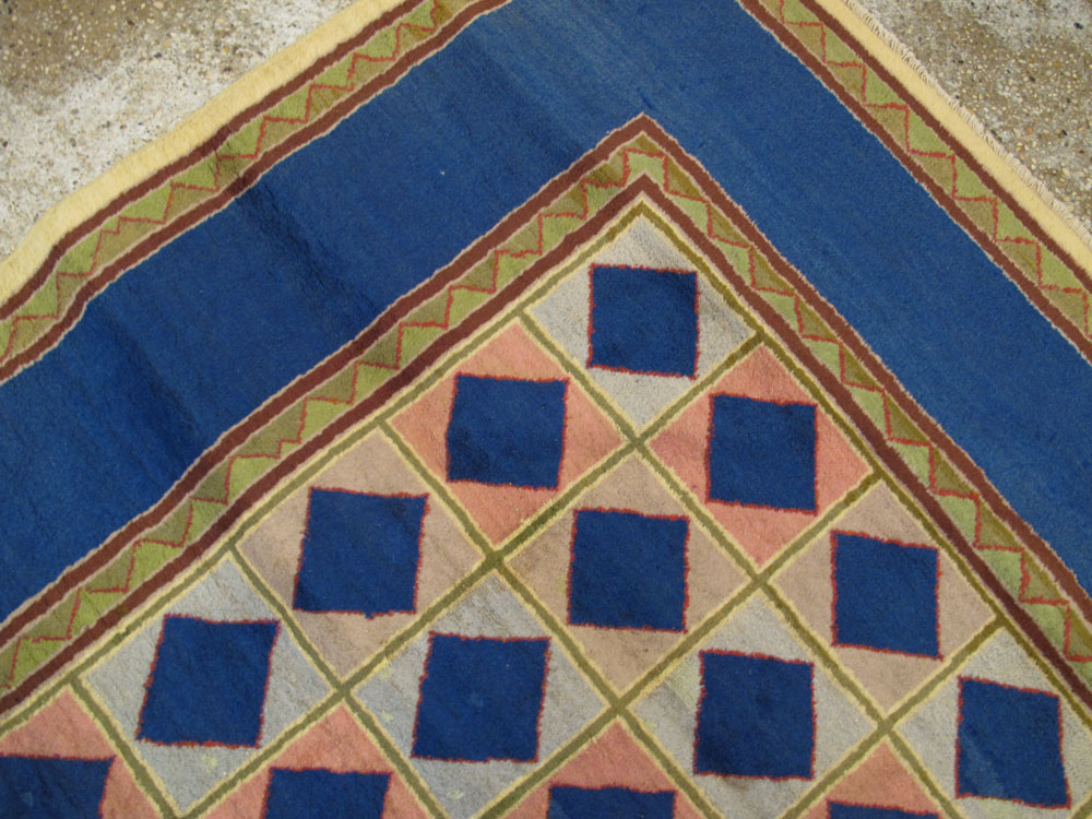 Vintage Indian Art Deco Carpet, No.18745 - Gss