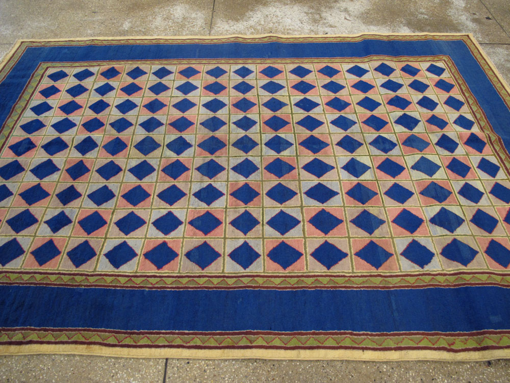 Vintage Indian Art Deco Carpet, No.18745 - Gss