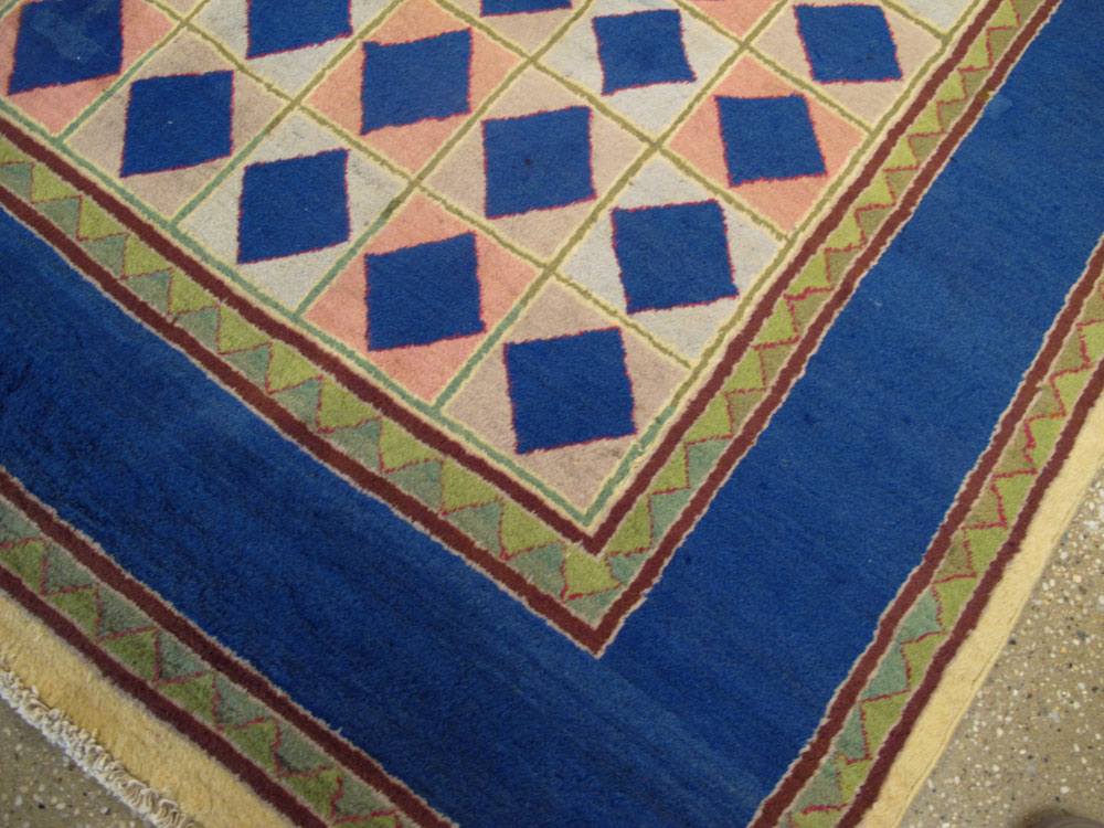 Vintage Indian Art Deco Carpet, No.18745 - Gss