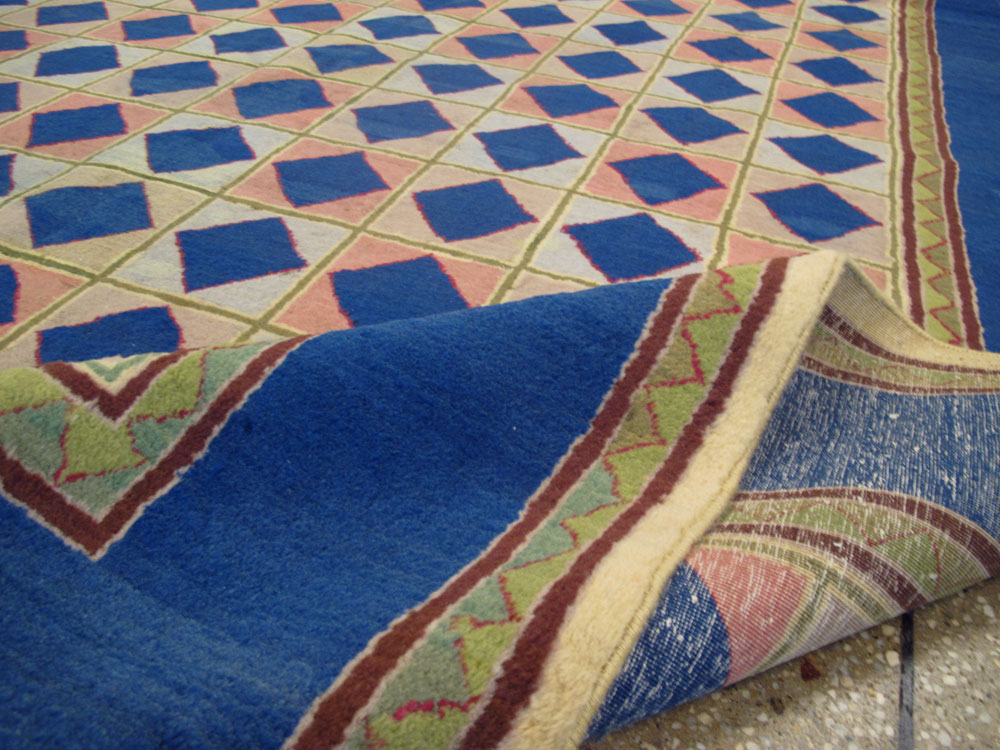 Vintage Indian Art Deco Carpet, No.18745 - Gss