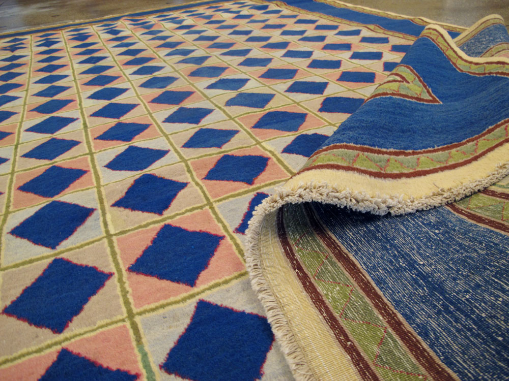 Vintage Indian Art Deco Carpet, No.18745 - Gss