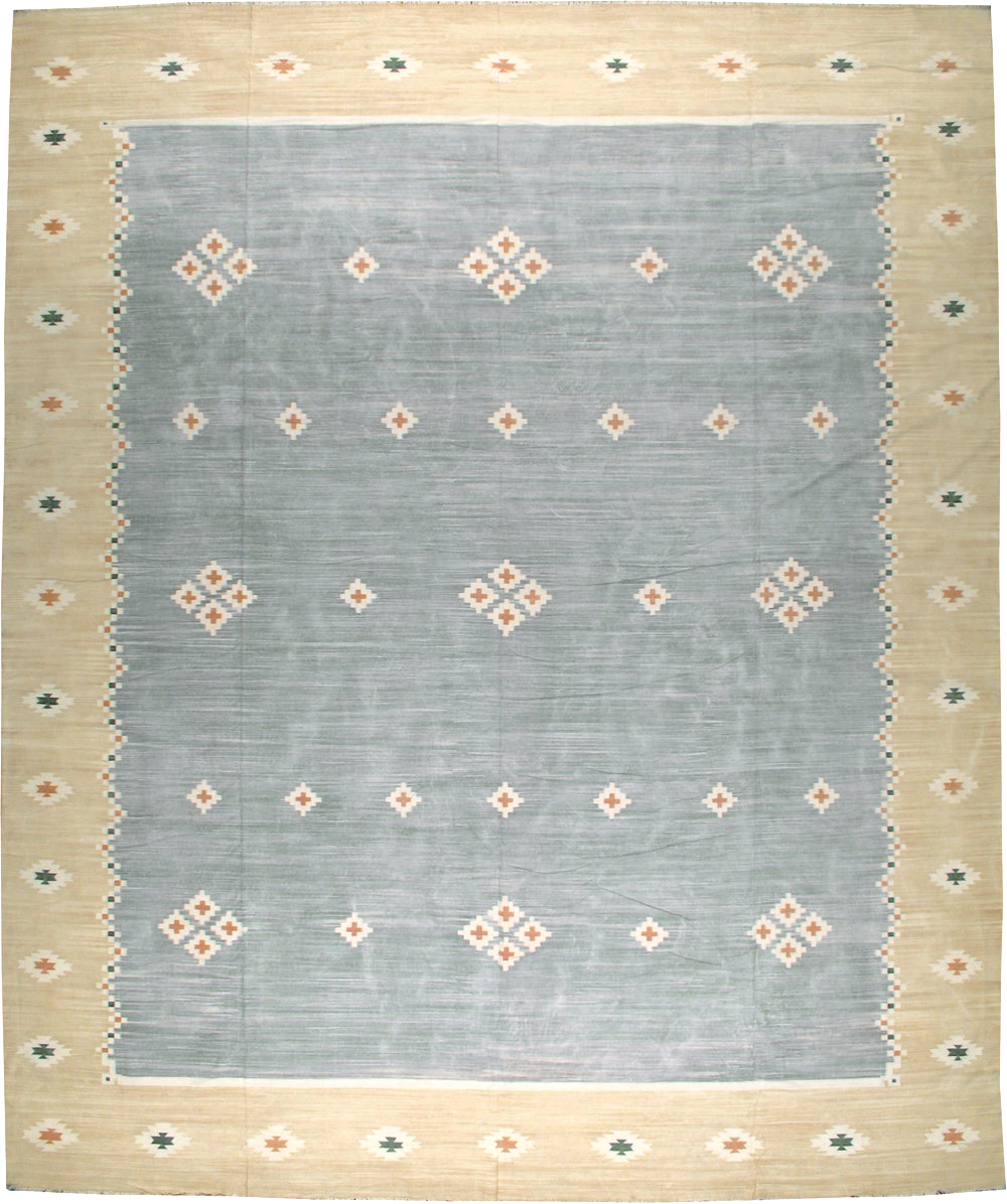 Vintage Indian Flatweave Kilim Dhurrie, No.18754 - Gss