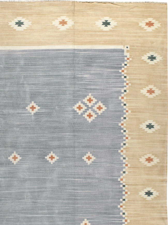 Vintage Indian Flatweave Kilim Dhurrie, No.18754 - Gss