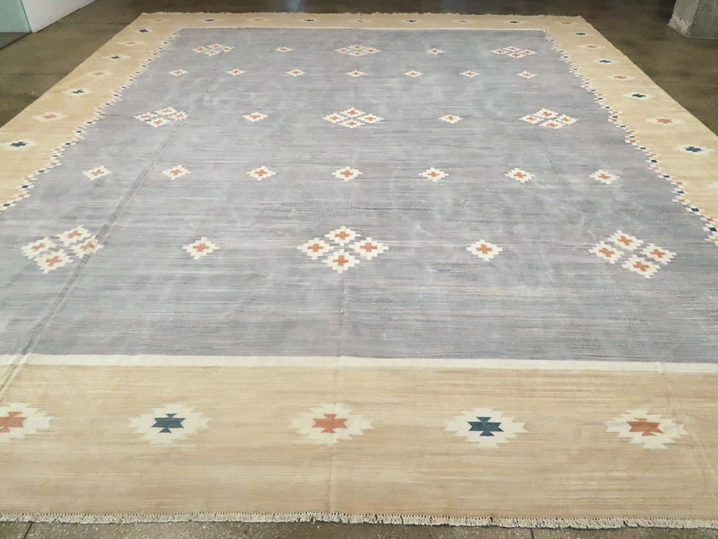 Vintage Indian Flatweave Kilim Dhurrie, No.18754 - Gss