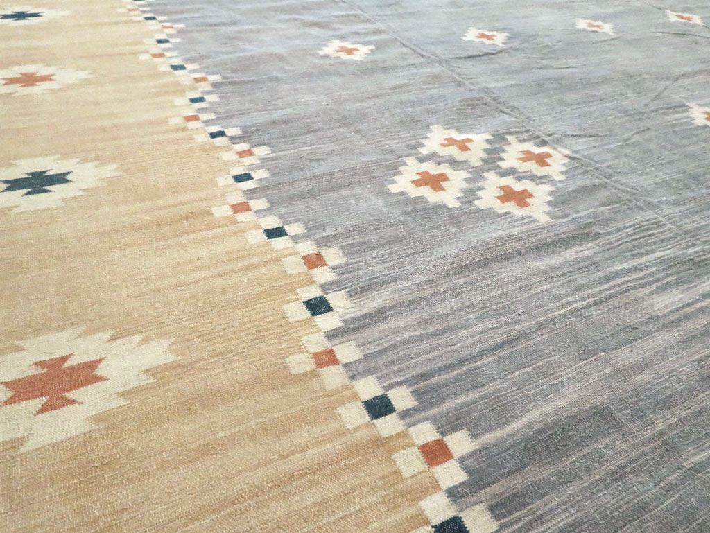 Vintage Indian Flatweave Kilim Dhurrie, No.18754 - Gss