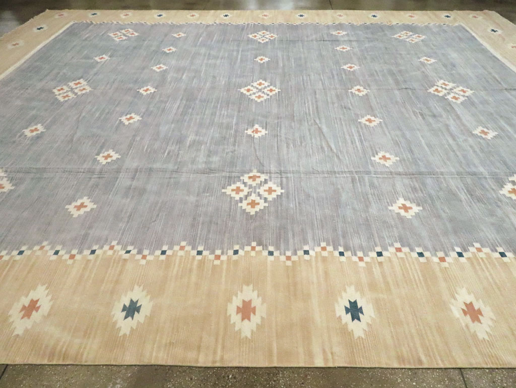Vintage Indian Flatweave Kilim Dhurrie, No.18754 - Gss