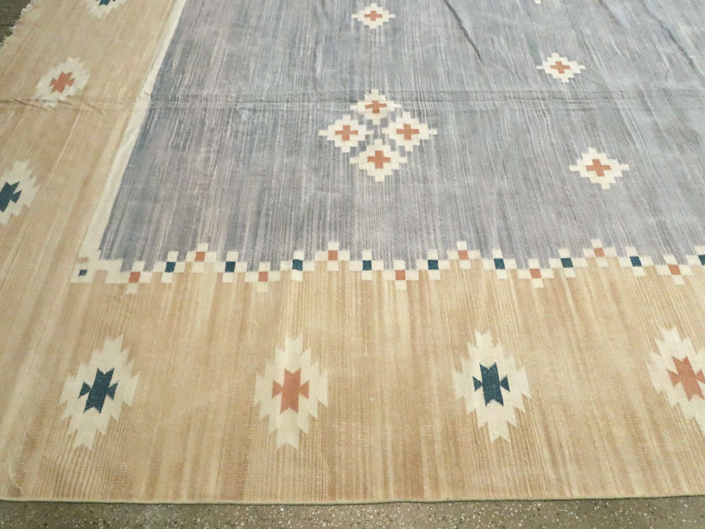 Vintage Indian Flatweave Kilim Dhurrie, No.18754 - Gss
