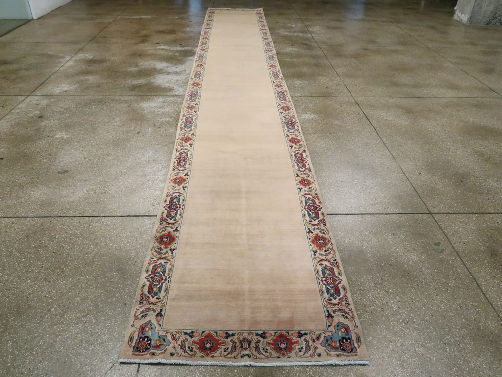 Vintage Persian Mashad Long Runner, No.18780 - Gss