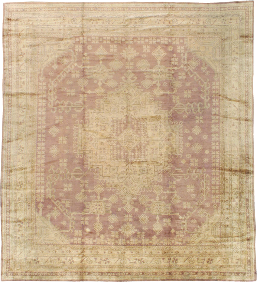 Antique Turkish Oushak Room Size Carpet, No.18794 - Gss