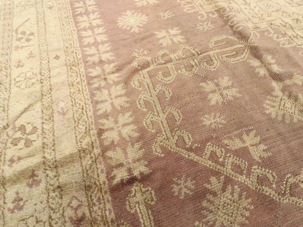 Antique Turkish Oushak Room Size Carpet, No.18794 - Gss