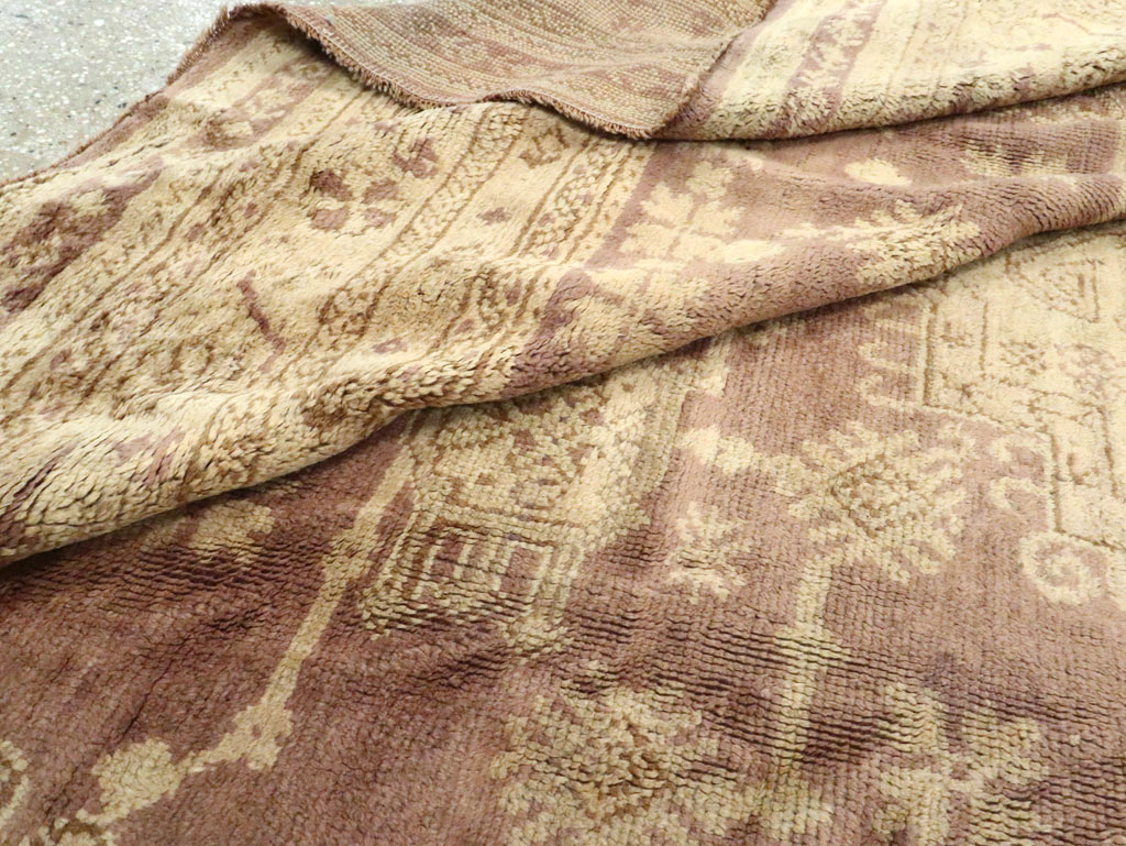 Antique Turkish Oushak Room Size Carpet, No.18794 - Gss