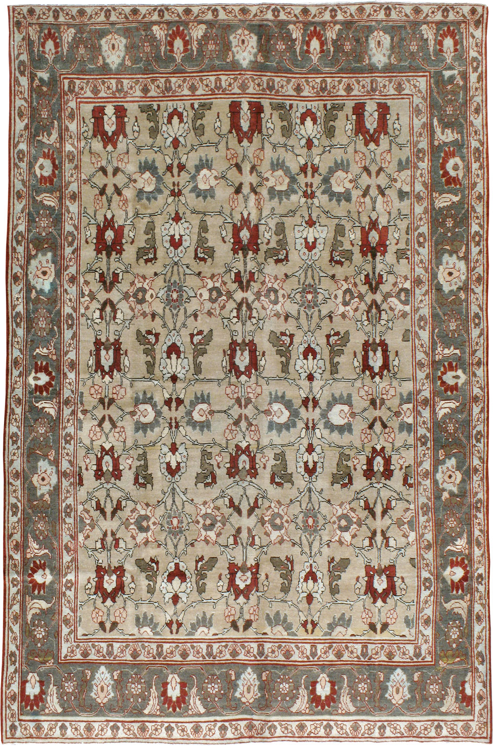 Antique Persian Tabriz Accent Rug, No.18817 - Gss