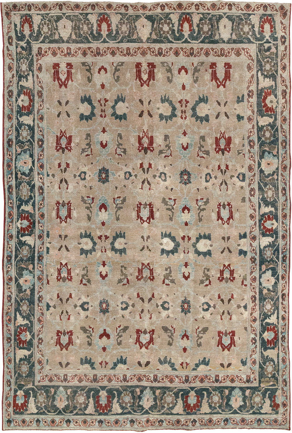 Antique Persian Tabriz Accent Rug, No.18817 - Gss