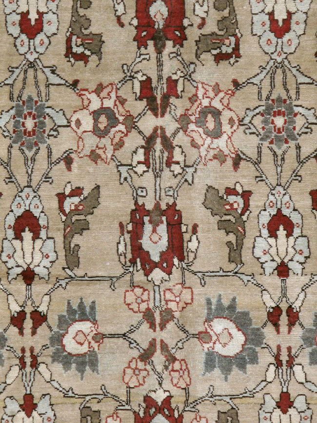 Antique Persian Tabriz Accent Rug, No.18817 - Gss