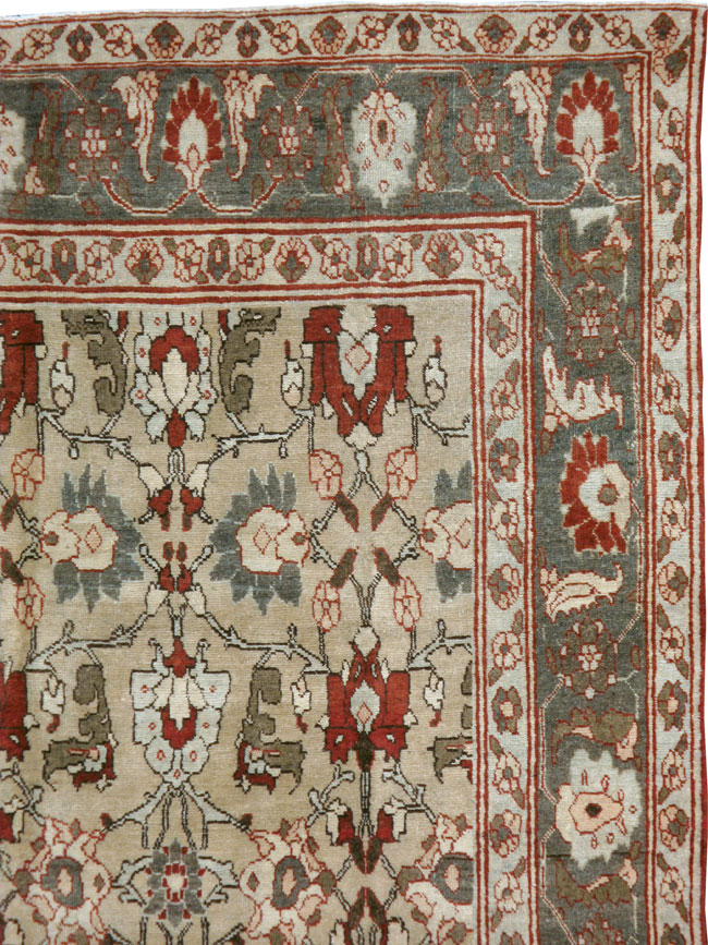 Antique Persian Tabriz Accent Rug, No.18817 - Gss