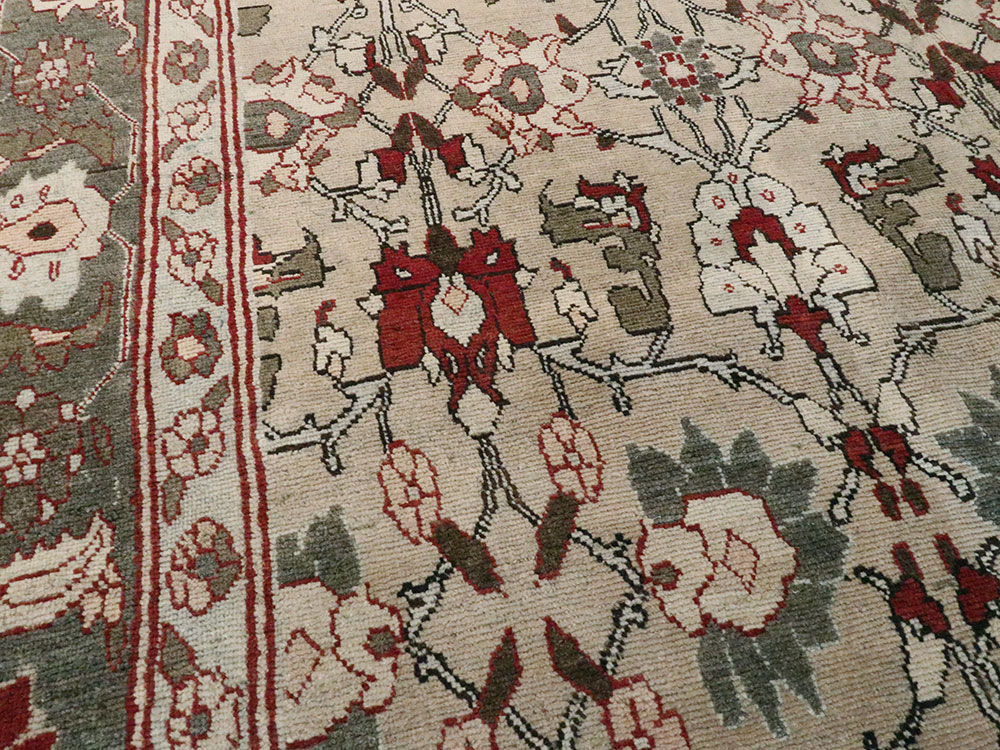 Antique Persian Tabriz Accent Rug, No.18817 - Gss