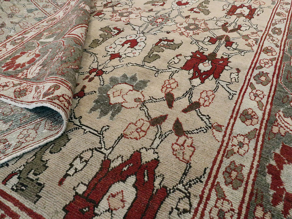 Antique Persian Tabriz Accent Rug, No.18817 - Gss
