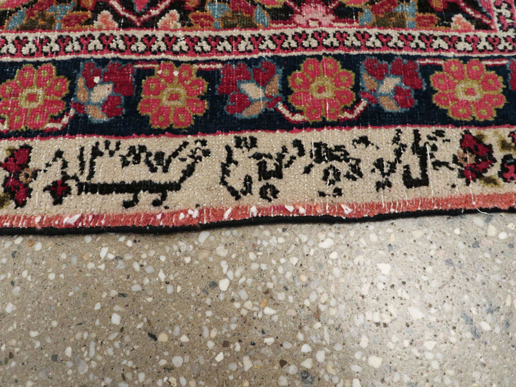Vintage Persian Mashad Rug, No.18823 - Gss