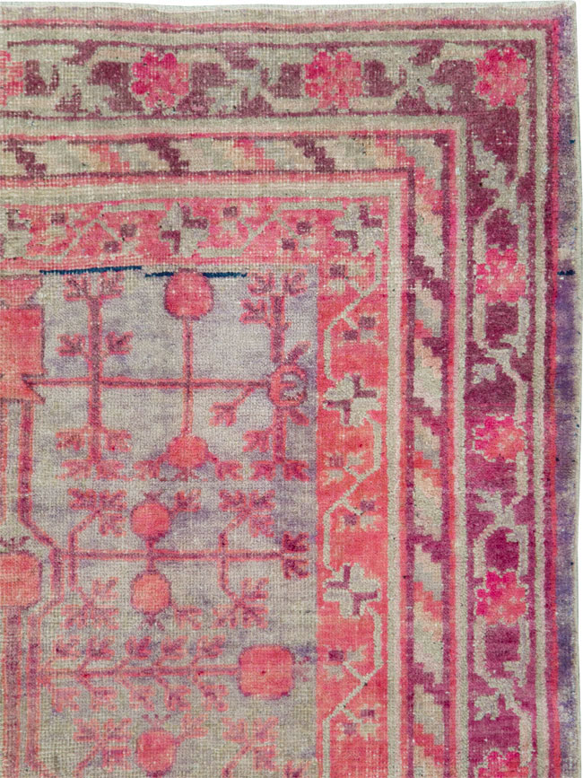 Vintage East Turkestan Khotan Rug, No.18839 - Gss