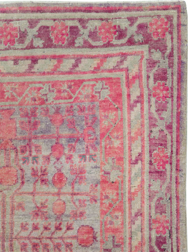 Vintage East Turkestan Khotan Rug, No.18839 - Gss