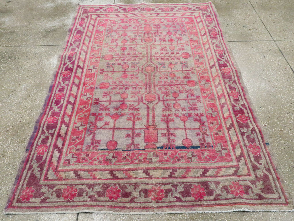 Vintage East Turkestan Khotan Rug, No.18839 - Gss