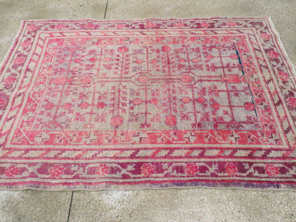 Vintage East Turkestan Khotan Rug, No.18839 - Gss