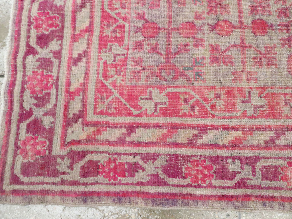 Vintage East Turkestan Khotan Rug, No.18839 - Gss