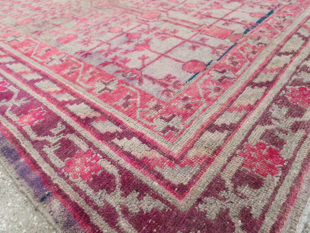 Vintage East Turkestan Khotan Rug, No.18839 - Gss