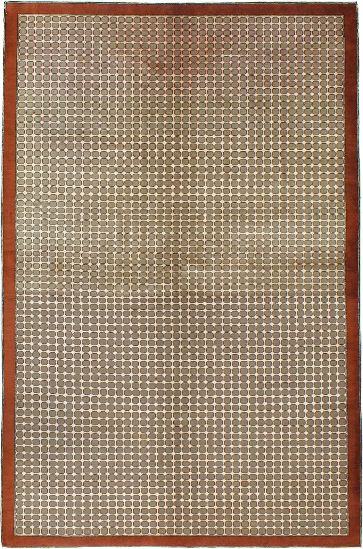 Vintage Anatolian Deco Carpet, No.18855 - Gss