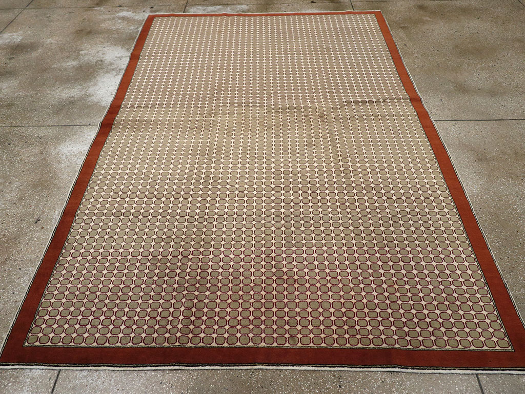 Vintage Anatolian Deco Carpet, No.18855 - Gss