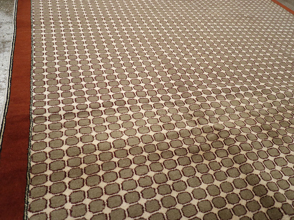 Vintage Anatolian Deco Carpet, No.18855 - Gss